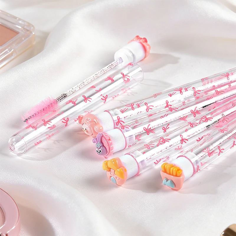 Women Mascara Brush Set with Protective Case - Eyelash & Eyebrow Makeup Tools