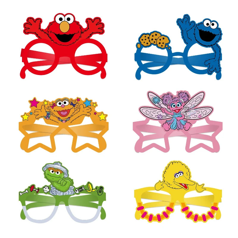 12-Piece Kids Party Paper Eye Masks Set for Children's Birthday Celebrations