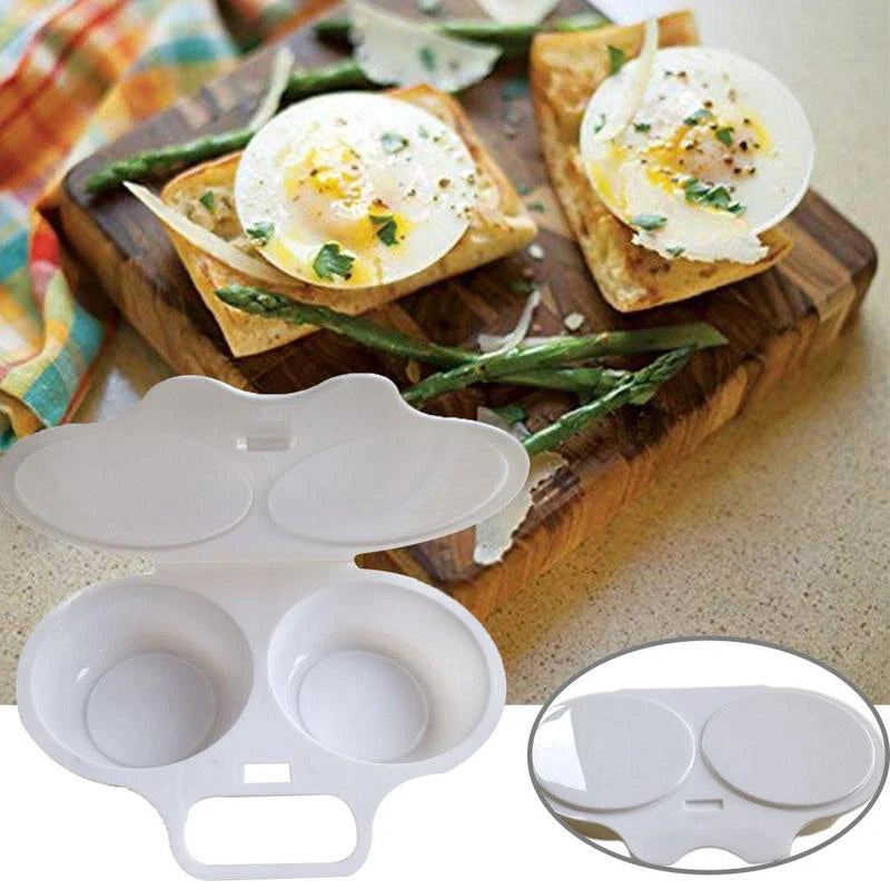 Microwave Egg Steamer Mold - Round Plastic Cooking Tool for Eggs