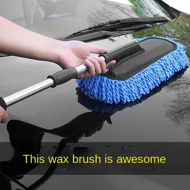 Microfiber Car Wash Brush Mop Kit with Long Handle – Garage & Vehicle Cleaning Supplies