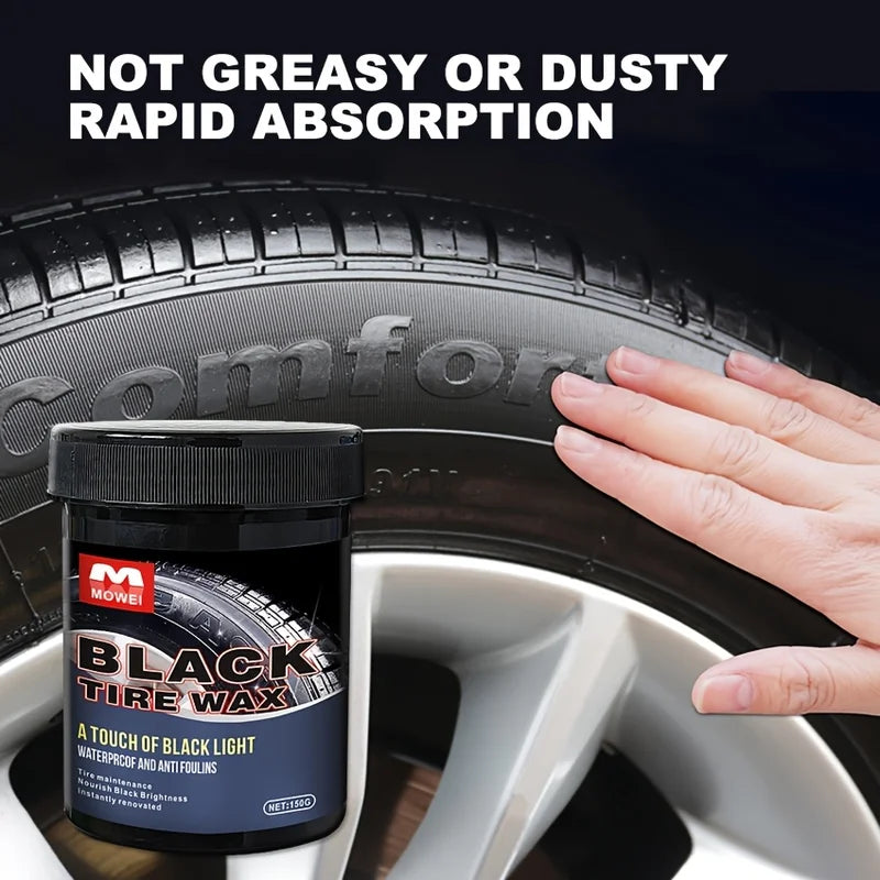 Car Tire Shine & Retread Wax - Durable Anti-Aging Gloss Enhancer, 150g