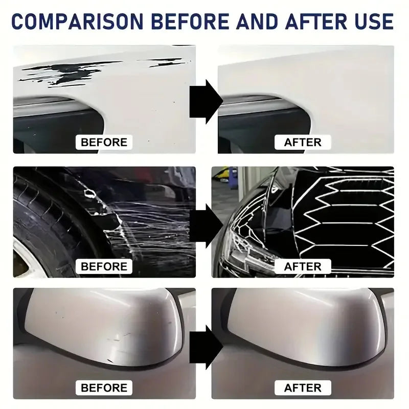 Car Plastic Restorer and Trim Polish Wax for Interior & Tires - Scratch & Anti-Aging Repair