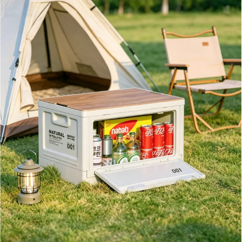 Foldable Car Trunk Organizer with Bench and Cutting Board - Multi-Size & Color Options