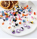 Halloween Nail Art Resin Charms Mix - Ghost, Pumpkin, Cartoon Nail Decor for DIY Nails