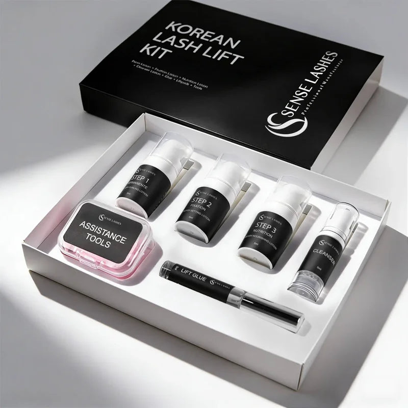 Korean Lash Lift Kit for Salon & Home Use - Long-Lasting Eyelash Perm