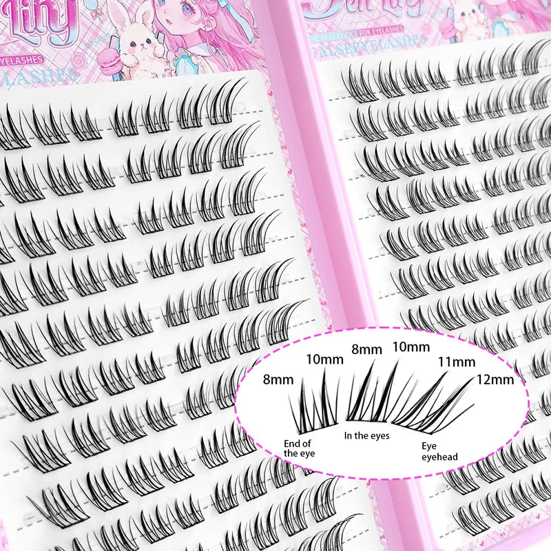 Fox Eye Glue-Free False Eyelashes - Natural Winged Style, Reusable, Beginner Friendly