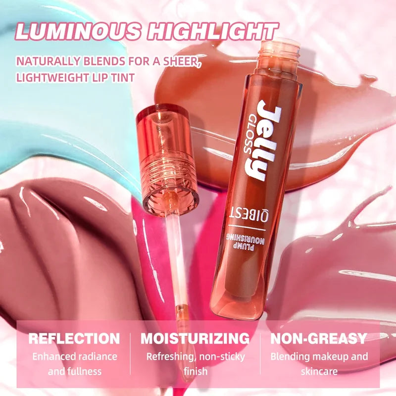 Plump Jelly Lip Gloss - Hydrating Water-Light Lip Oil for Moisturized Lips