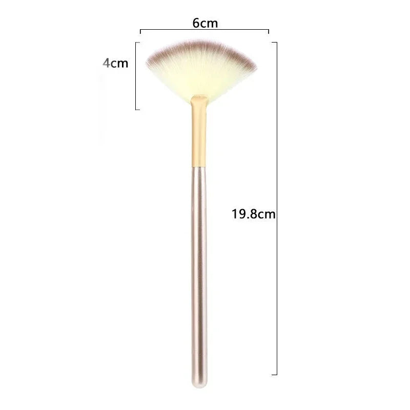 5-Piece Facial Makeup Brush Set with Wooden Handles and Soft Fiber for Glycolic Peel Masks