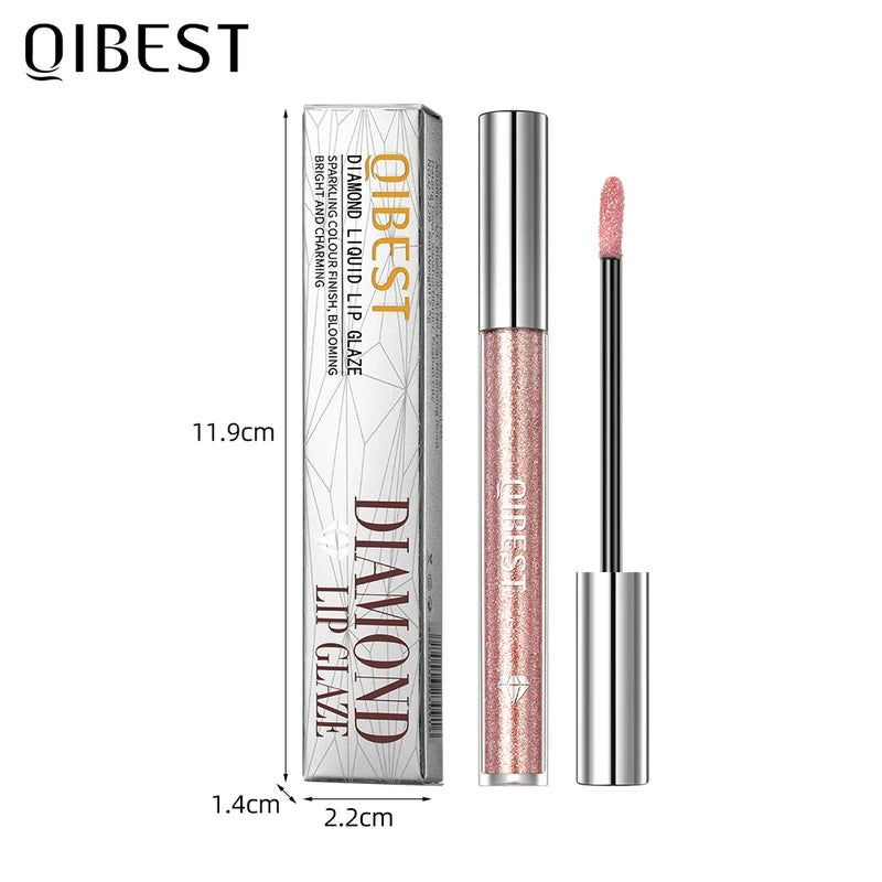 Waterproof Long Lasting Glitter Lip Gloss with Pearl Shine - Shiny Lip Makeover