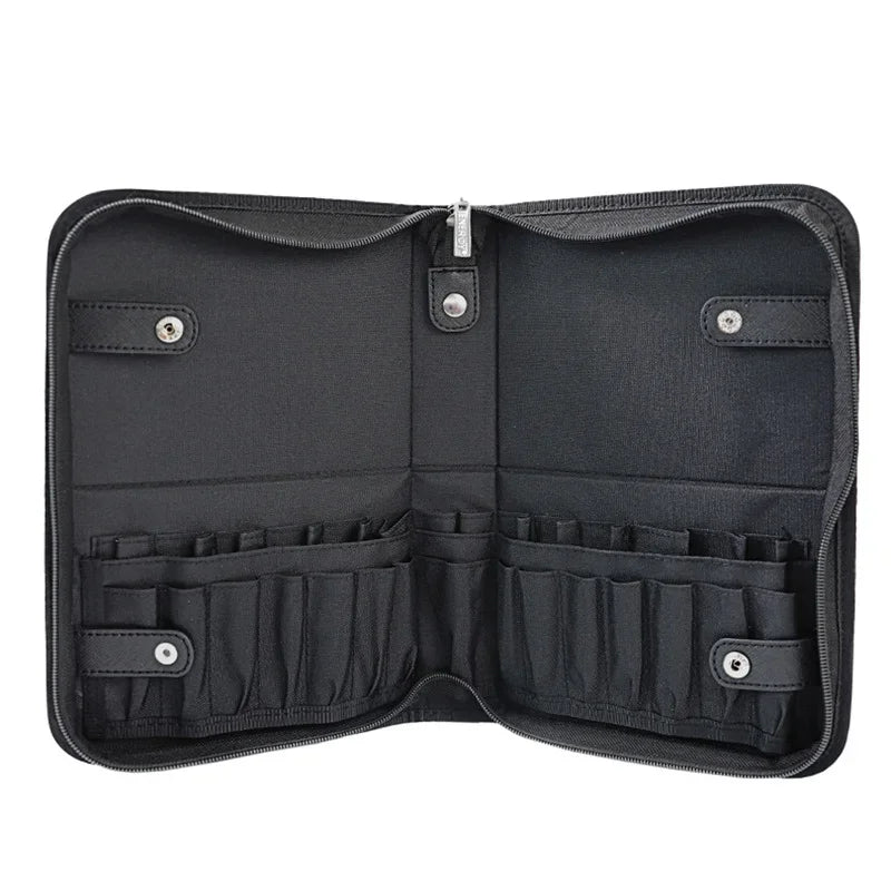 Foldable Makeup Brush Organizer Bag for Travel and Beauty Tools