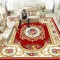 European Retro Style Area Rug for Living Room & Bedroom - Large Non-Slip Floor Mat