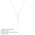 Minimalist Round Pendant Necklace for Ladies with Pearl and Leaf Design - Long Chain Jewelry Gift