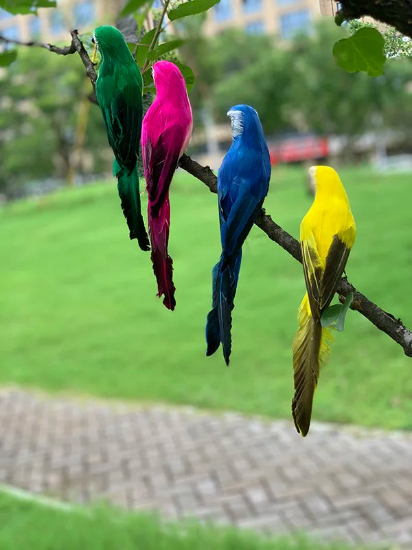 Garden Parrot Decor Lawn Ornament Animal Bird Outdoor Statue Creative Prop