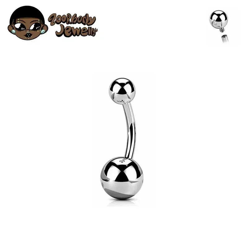 Titanium Belly Piercing Navel Ring 14G Gothic Waist Bead Jewelry