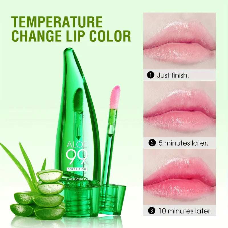 Aloe Vera Lip Oil with Moisturizing and Nourishing Properties - Colorful Lip Care
