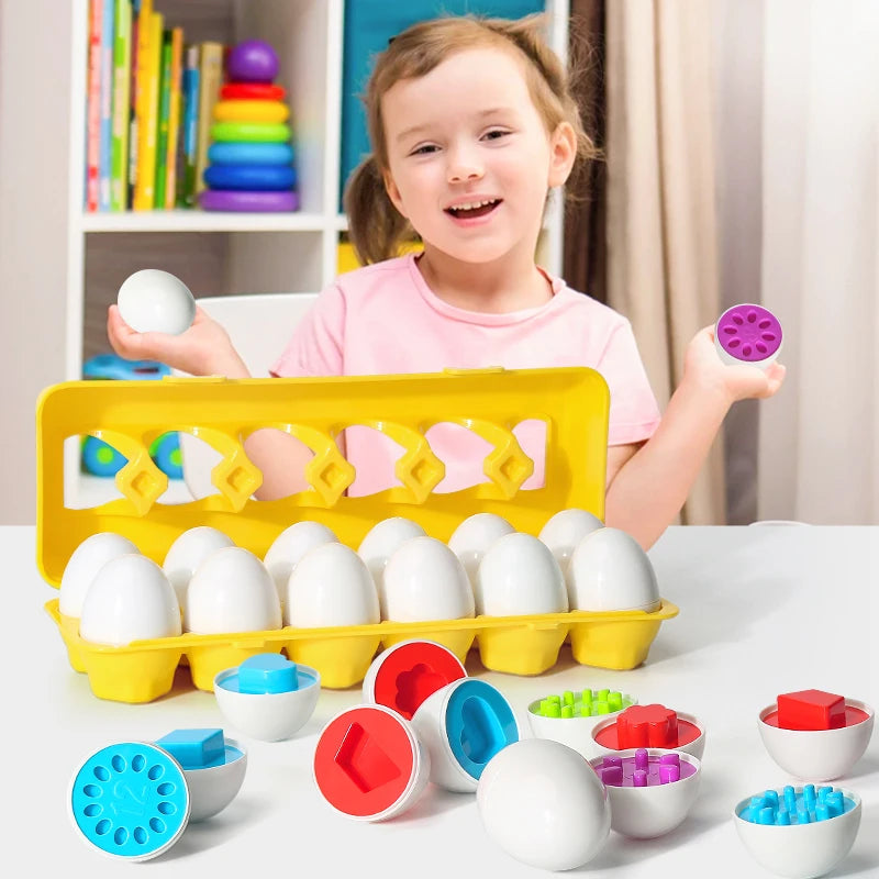 Educational 3D Puzzle Montessori Math Toys for Kids Shape Matching Learning Game