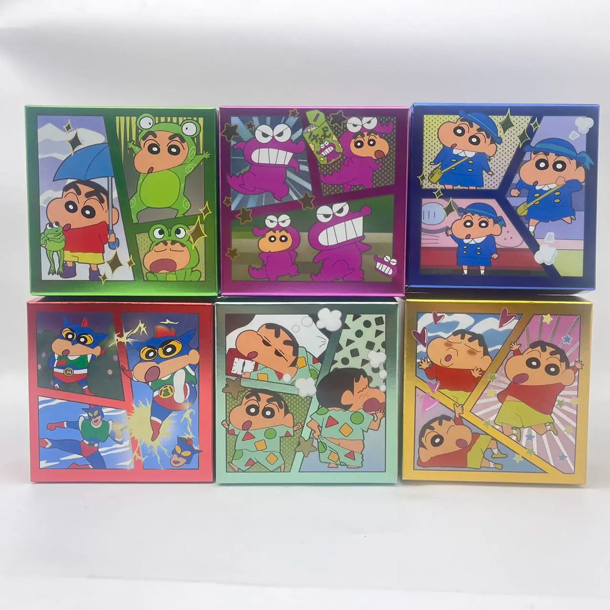 6pcs Anime Figure Blind Box Car Ornament Kawaii Cartoon Display Decor Toys