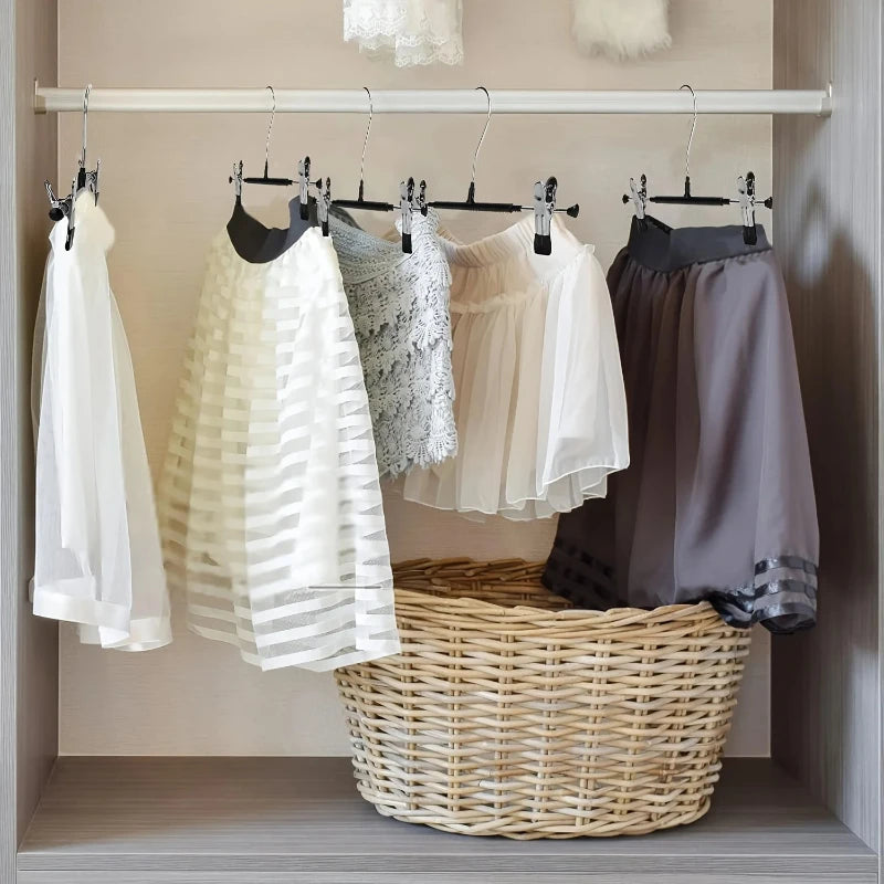 10pcs Anti Slip Plastic Drying Hangers for Clothes Home & Dorm Use