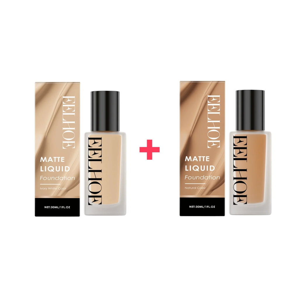Matte Liquid Foundation Long Lasting Waterproof Full Cover Makeup Base Concealers