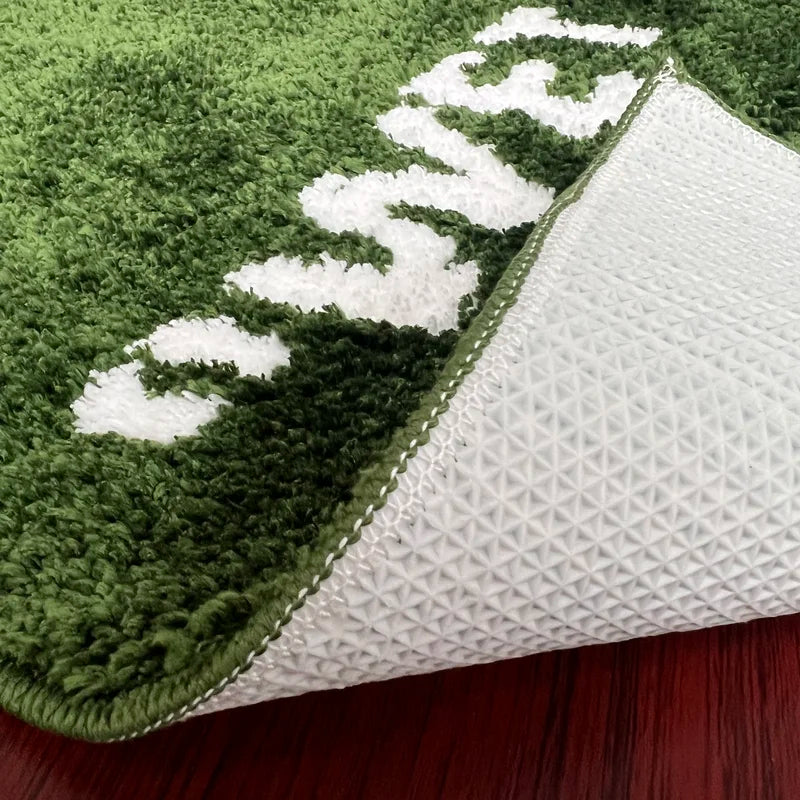 Green Grass Doormat 50x80cm Fluffy Plush Floor Rug for Lounge Bedroom