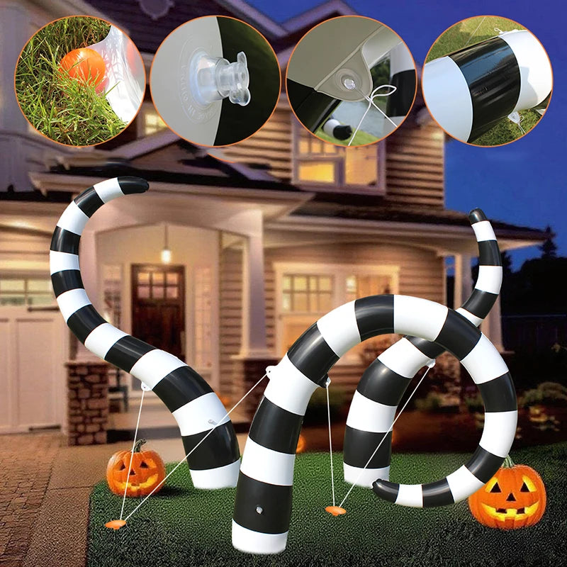 Giant Sandworm Inflatable Halloween Decor for Outdoor Party Courtyard, Set of 3
