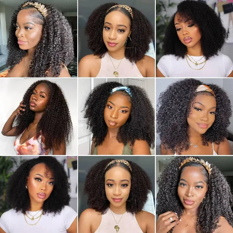 3-in-1 Human Hair Wigs for Women - Curly, Glueless, Flip Over, Seamless, Multiple Lengths & Colors