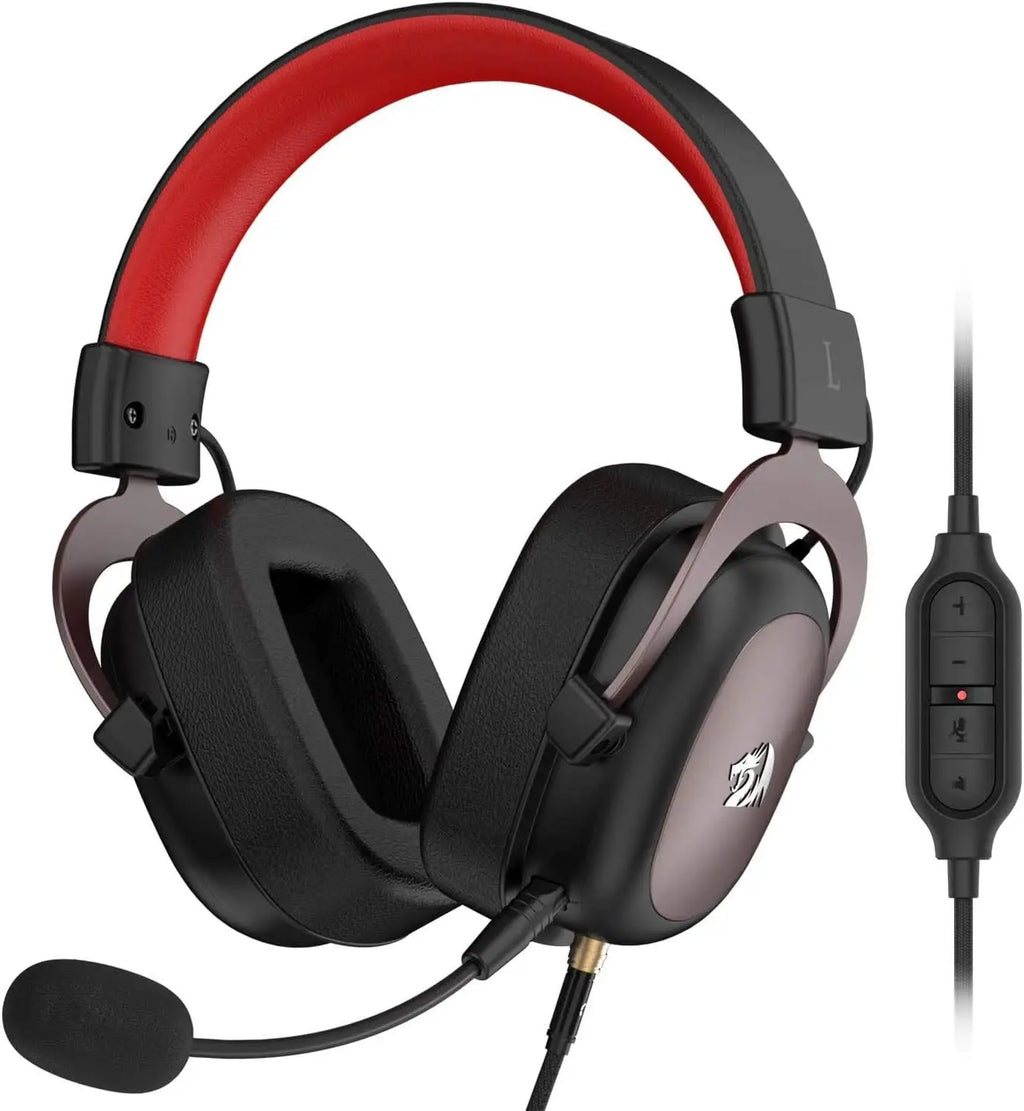 Wired Gaming Headset with 7.1 Surround Sound & Detachable Mic - Over-Ear, 53mm Drivers