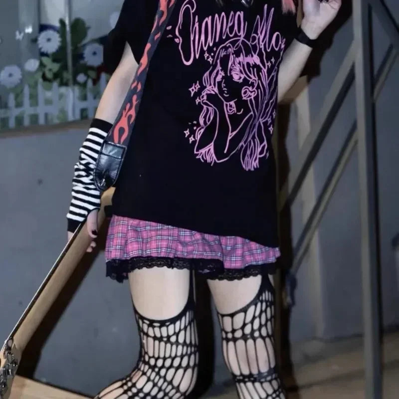 Gothic Fishnet Stockings for Women Halloween Garter Over Knee Tights