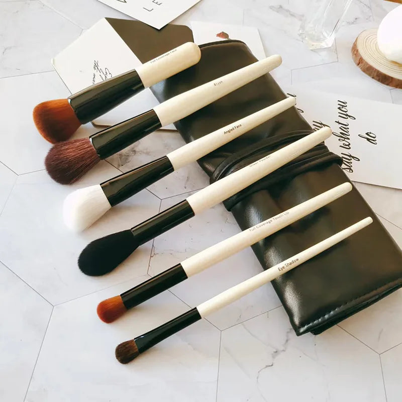 6pcs Makeup Brush Set for Foundation Blush Eyeshadow Blending Professional Cosmetic Tools