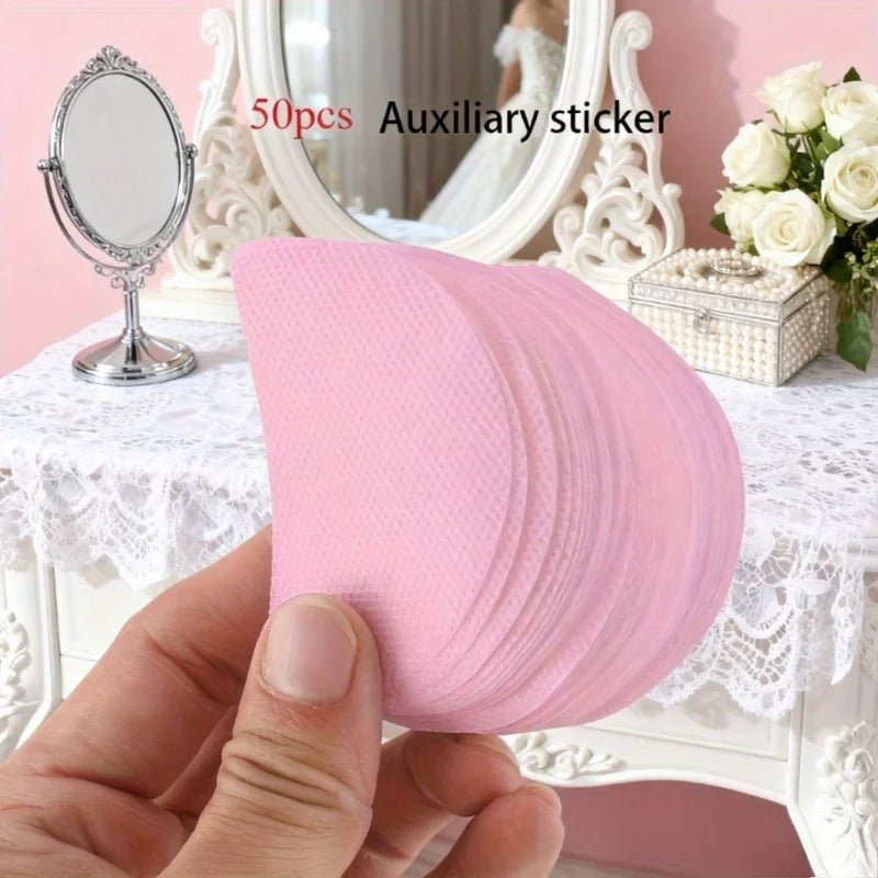 Eyeshadow Makeup Tape Set with Stickers and Protectors – 50 Pcs, Multiple Colors