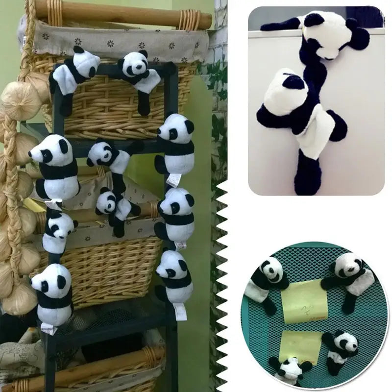 Cute Panda Refrigerator Magnet Plush Home Decor Souvenir