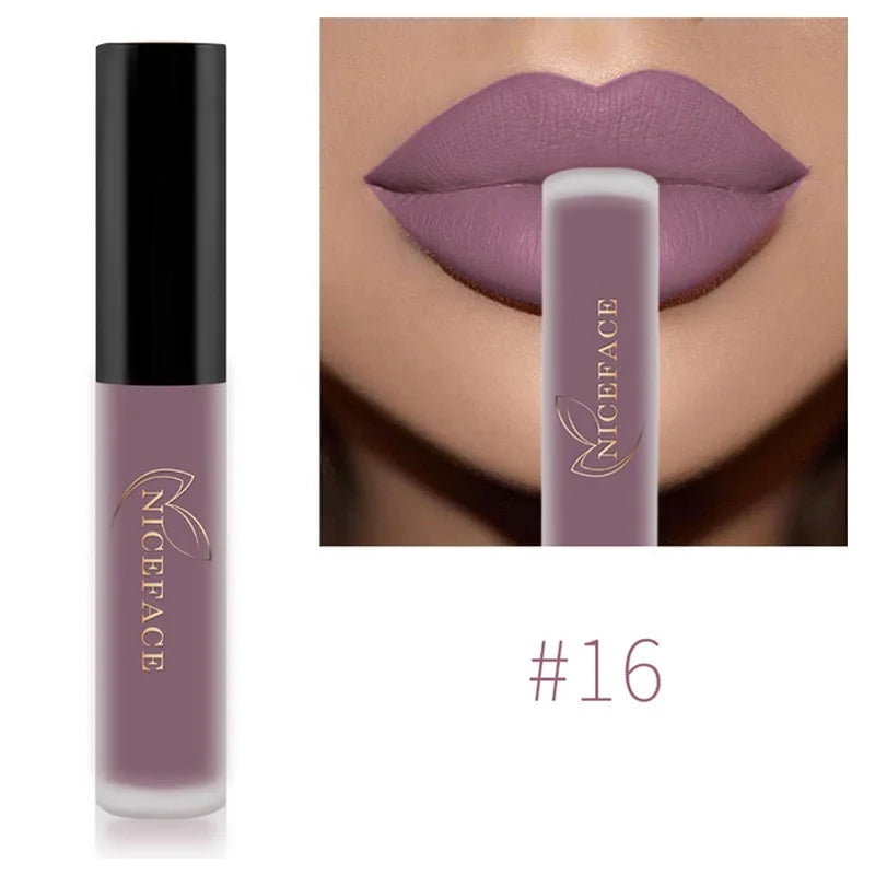 Waterproof Matte Lip Gloss Liquid Lipstick - 25 Vibrant Colors, Long-Lasting