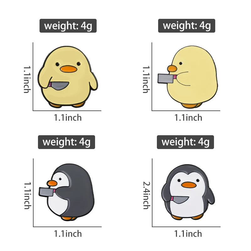 Cute Penguin Enamel Pin Badge Animal Brooch Jewelry for Women Gift Wholesale