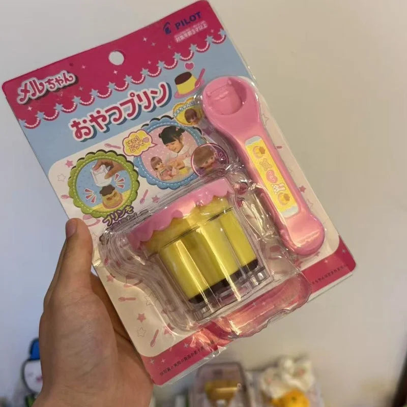 Cute Pink Jelly Strawberry Pudding Toy Set - Desktop Food Model for Kids & Decor