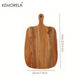 Wooden Cutting Board with Handle for Fish Cheese Bread Fruits Vegetables - Food-Safe Durable Kitchen Tool