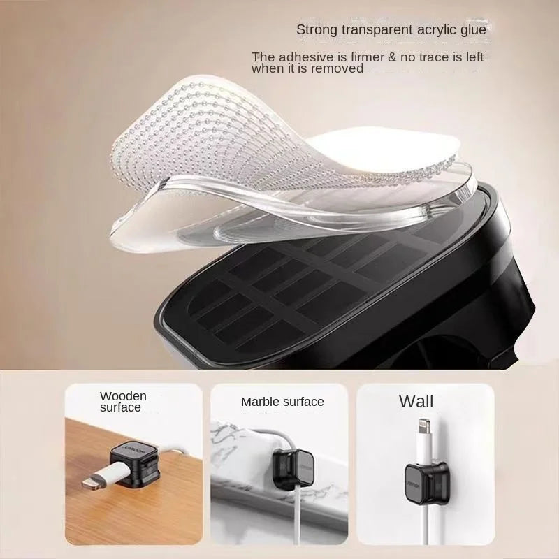 Magnetic Cable Organizer Set - Multi-Color Desk Cable Management Clips