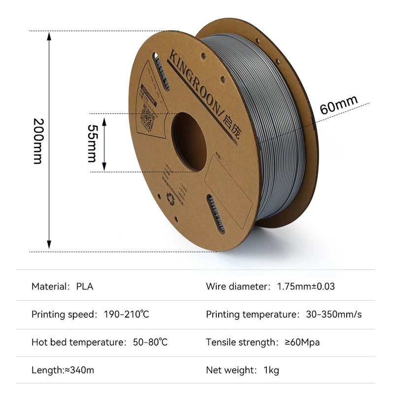 PLA 3D Printer Filament 1.75mm - Multi-Color, 5/10 Rolls, No Bubble