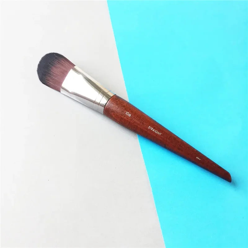 Large, Medium & Small Foundation Makeup Brushes - Tapered Liquid & Cream Applicators