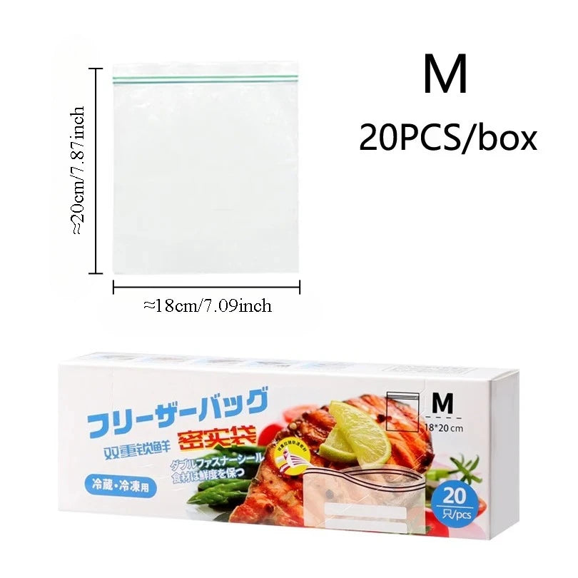 Sealed Household Food Storage Bags for Vegetables - Reusable Refrigerator Organizer