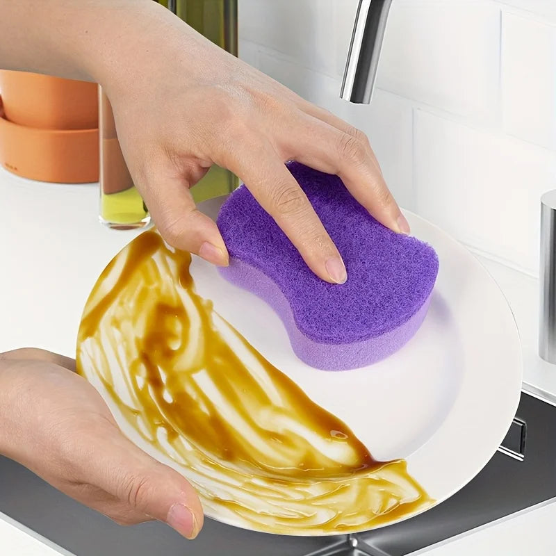 12-Pack Heavy Duty Dishwashing Sponges Kitchen Scrub & Multi-Purpose Cleaning Pads