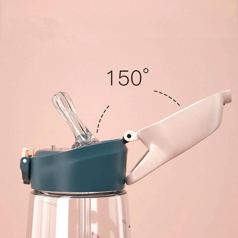 450ML Kids Water Bottle BPA Free Portable Drinking Cup with Straw