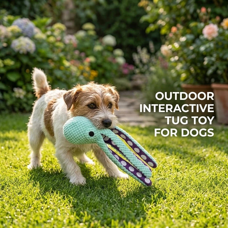 Squeaky Octopus Dog Toy with Plush Pineapple Design, Crinkle Tentacles & Squeaker for Small Medium Dogs