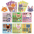 8PCS Cat Puzzle Collage Kit - Interactive DIY Cartoon Cat Art Set