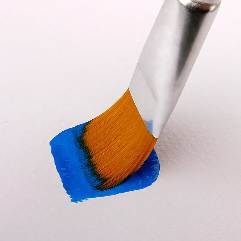 Oil Painting Brush Set 3pcs Large Flat Head Short Rod Nylon Watercolor Acrylic Art Supplies