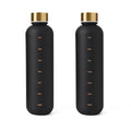 1L Reusable Water Bottle with Time Marker Leakproof BPA-Free Sports Travel