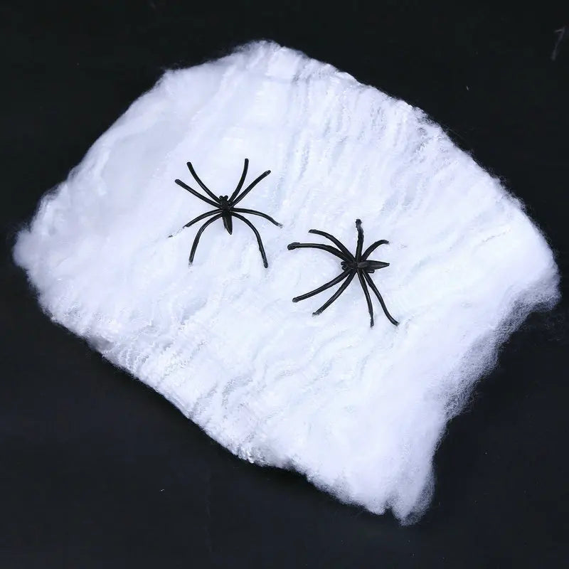 Halloween Spider Web Decoration Set - Scary Cobwebs for Party & Haunted House