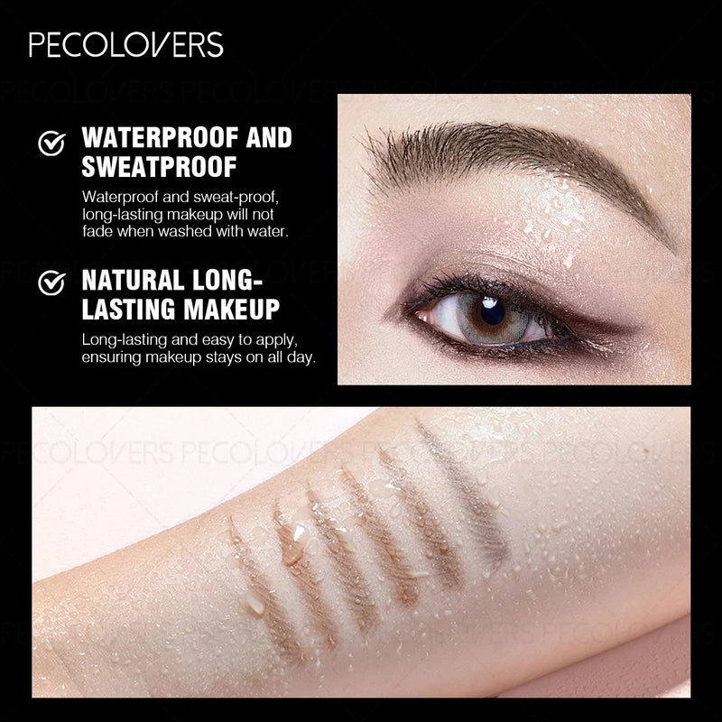 Long Lasting Double-Headed Eyebrow Pencil with Triangle Tip for Natural Makeup