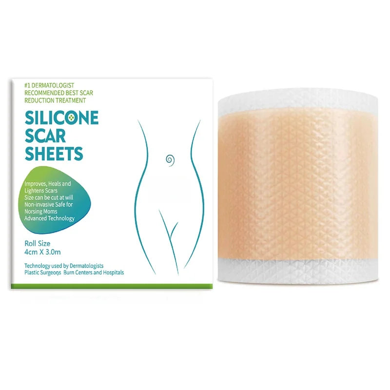 Silicone Scar Sheets Self-Adhesive Stretch Mark Cover Patch Reusable Skin Care Strip