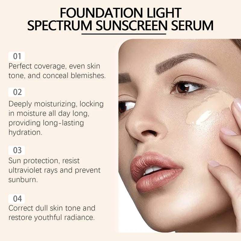 4-in-1 SPF 50+ Liquid Foundation Makeup Base - Matte Waterproof Long-Lasting