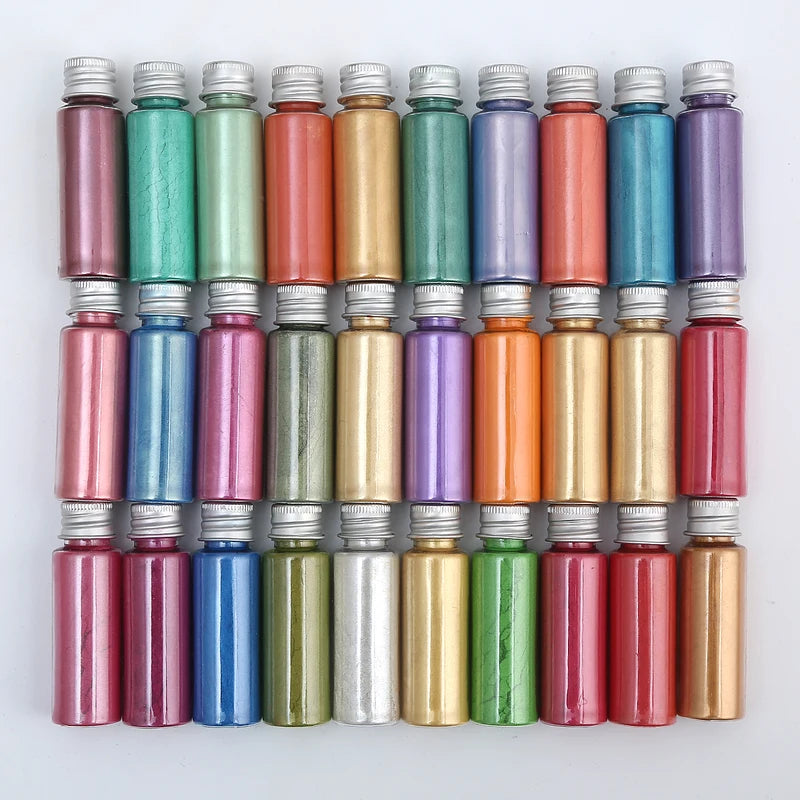 Colorful Pearl Mica Powder for Nails, Soap, Resin, Makeup & Car Paints - 126 Colors